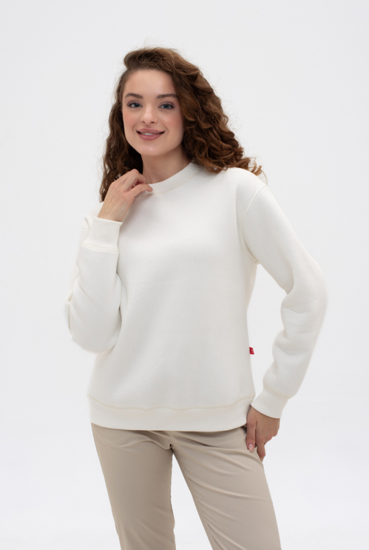 Женская медицинский свитшот (молочный)