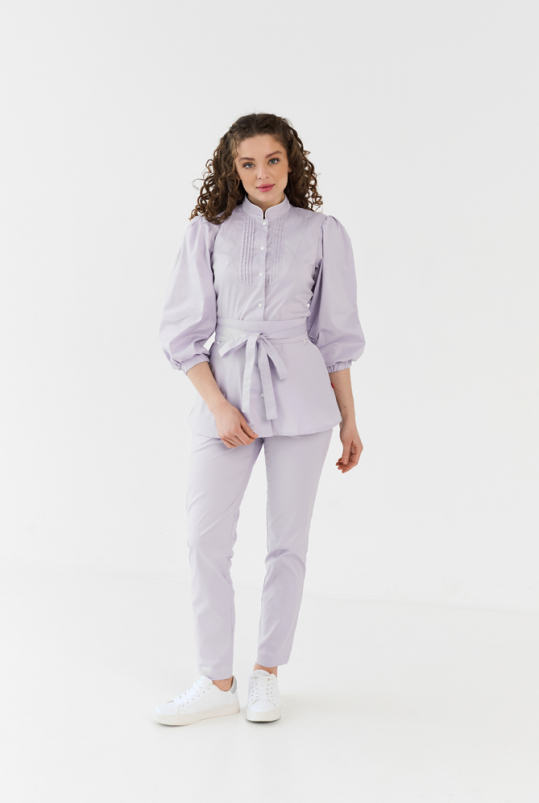 Жіночий медичний костюм ( ліловий / стрейч ) "Камілла"