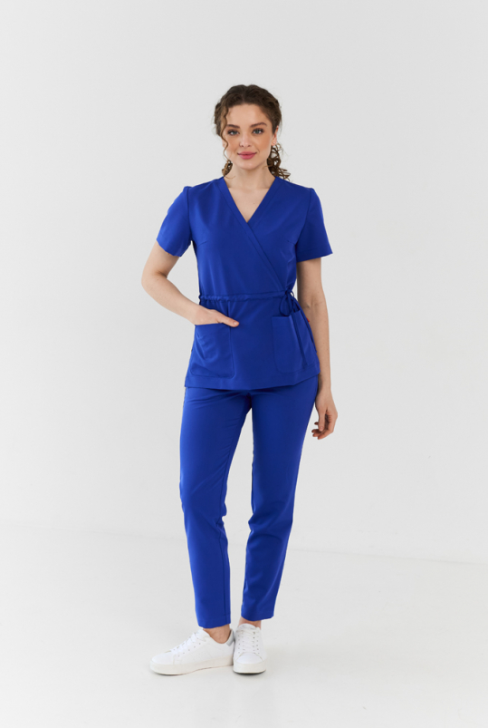 Жіночий медичний костюм (стрейч / електрик) "Лора"