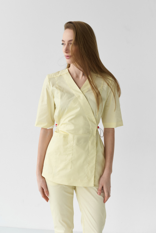 Жіночий медичний костюм (стрейч/шампань) "Міранда"